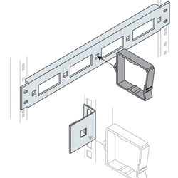 Staffa guida cavi singola resistente per quadri elettrici e automazione industriale kit 5 pezzi