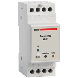 Contatore energia monofase 40A DIN Wi-Fi controllo remoto smartphone