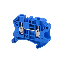 Morsetto componibile serraggio a vite sezione 6mm² guida DIN per impianti elettrici civili e industriali