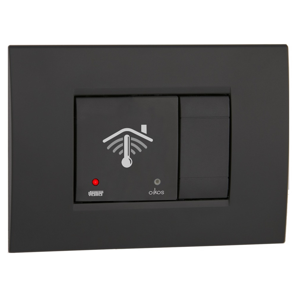 Cronotermostato WiFi incasso 2 moduli grigio controllo riscaldamento raffrescamento programmabile