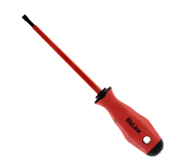 Cacciavite VDE isolato 1000V piatto 5,5x125mm ergonomico sicurezza elettricisti professionisti e hobbisti