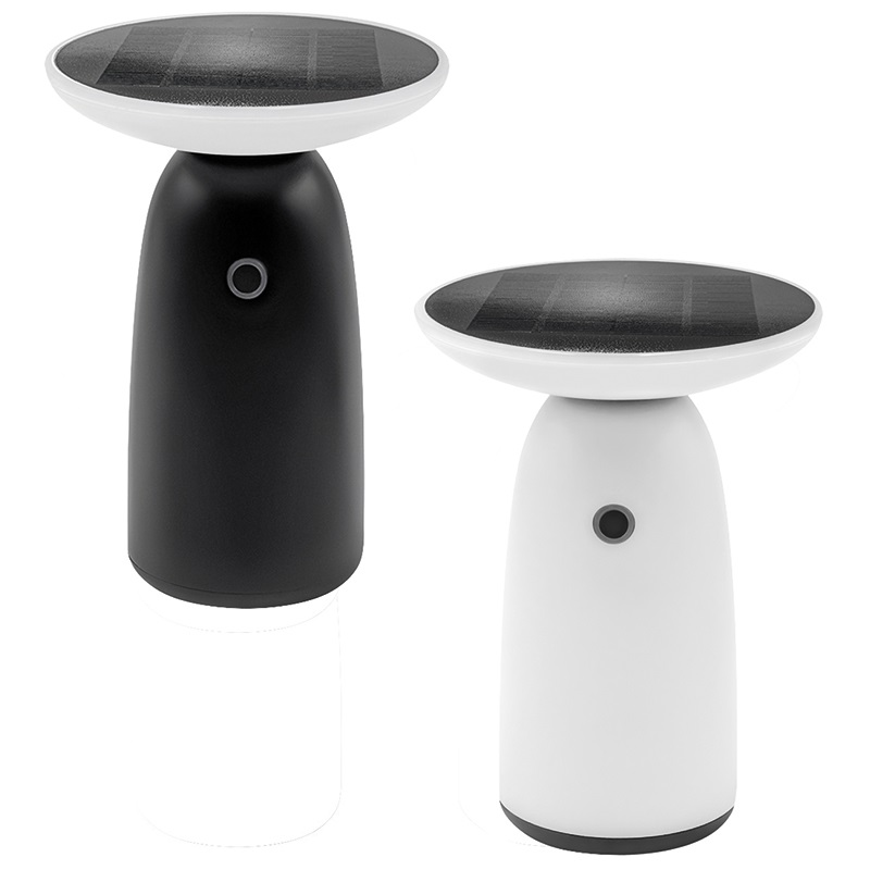 Lampada Mushroom 3000K IP54 nera compatta resistente per interni ed esterni