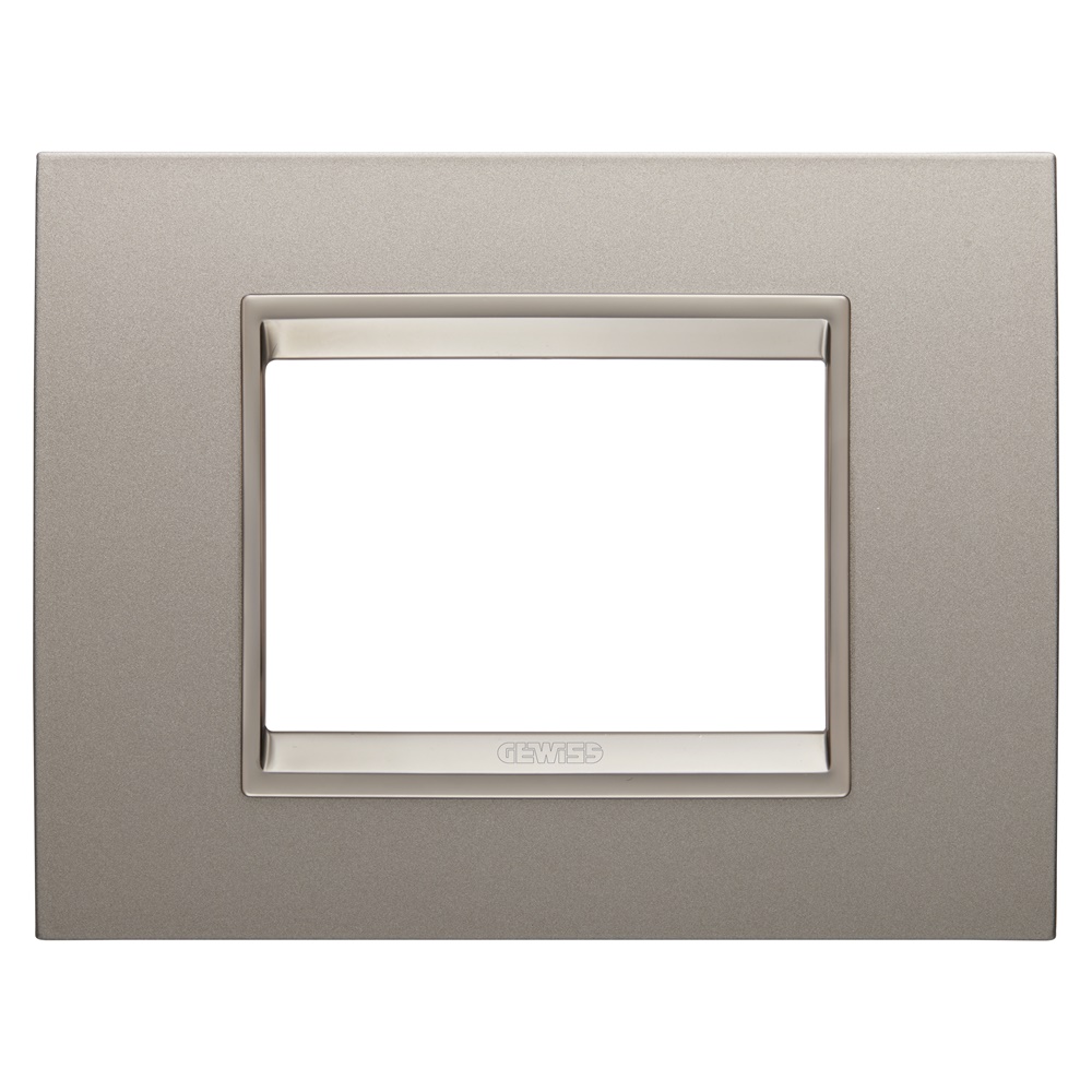 PLACCA LUX - IN METALLO - 3 POSTI - BRONZO PERLATO - CORNICE BRONZO CHIARO OPACO - CHORUSMART