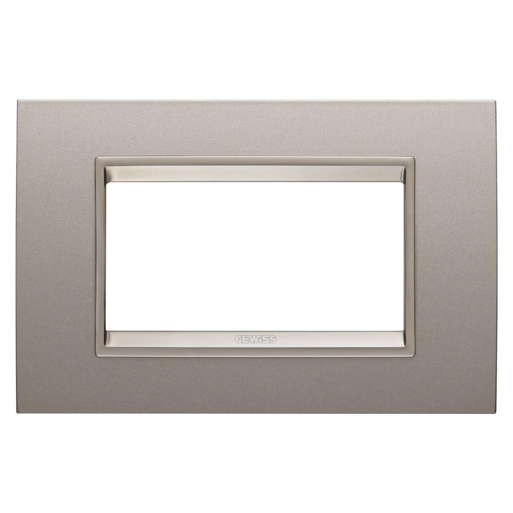 PLACCA LUX - IN METALLO - 4 POSTI - BRONZO PERLATO - CORNICE BRONZO CHIARO OPACO - CHORUSMART