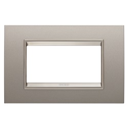 PLACCA LUX - IN METALLO - 4 POSTI - BRONZO PERLATO - CORNICE BRONZO CHIARO OPACO - CHORUSMART