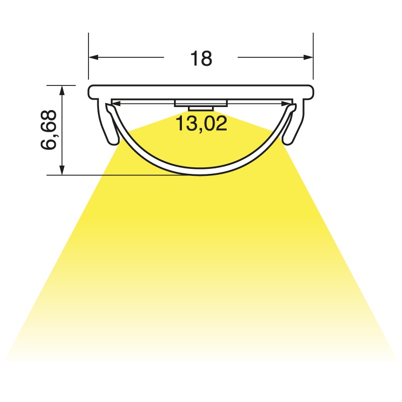 Kit illuminazione flessibile bianco con tappi staffe montaggio semplice per installazioni elettriche