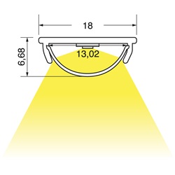 Kit illuminazione flessibile bianco con tappi staffe montaggio semplice per installazioni elettriche
