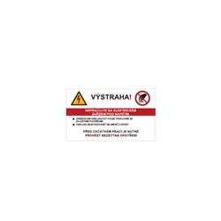 Etichetta segnaletica VS-I80 simboli testo impianti elettrici 70x120