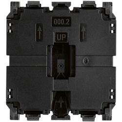 Meccanismo pulsante 1P NO 10A 2 moduli illuminabile per comando elettrico