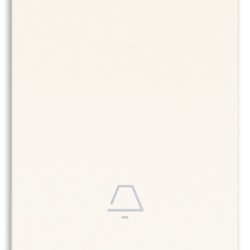 Tasto 2 moduli allineato simbolo campanello illuminabile bianco per impianti elettrici