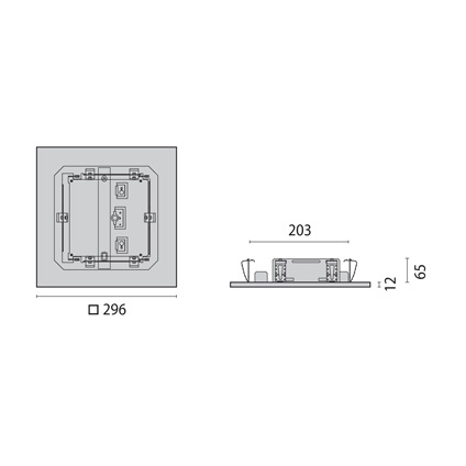 FL300LED RE 24 S/A 840 WH9016 DALI