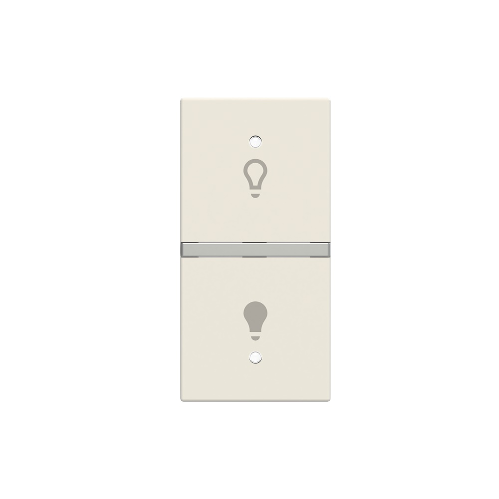 Rocker bianco simbolo luce copertura 1 modulo per sensori KNX applicazioni elettriche