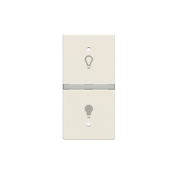 Rocker bianco simbolo luce copertura 1 modulo per sensori KNX applicazioni elettriche