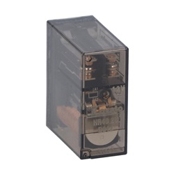 RELE MINIATURIZZATO 2 CONTATTI SCAMBIO 10A 12VDC CON LED STATO E AZIONATORE MECCANICO per automazione e controllo elettrico