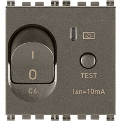 Interruttore magnetotermico differenziale 1P+N C6 10mA 2 moduli uso civile e industriale