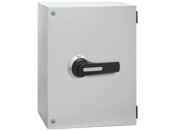 Commutatore linea 4 poli 160A contenitore metallico IP65 maniglia nera