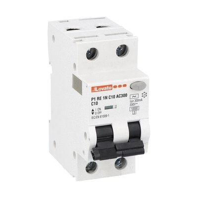 Interruttore magnetotermico differenziale 1P+N 10A 300mA protezione impianti elettrici