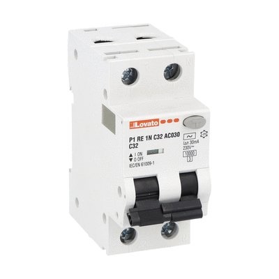 Interruttore magnetotermico differenziale 1P+N C32 30mA protezione circuiti elettrici residenziale e commerciale