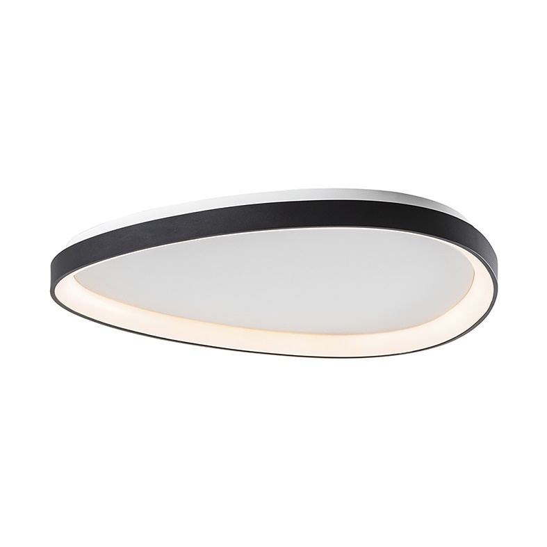 Plafoniera LED 48W 3000K IP20 nera design moderno per interni
