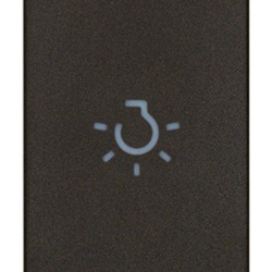 TASTO 1M ASSIALE SIMBOLO LUCE NERO