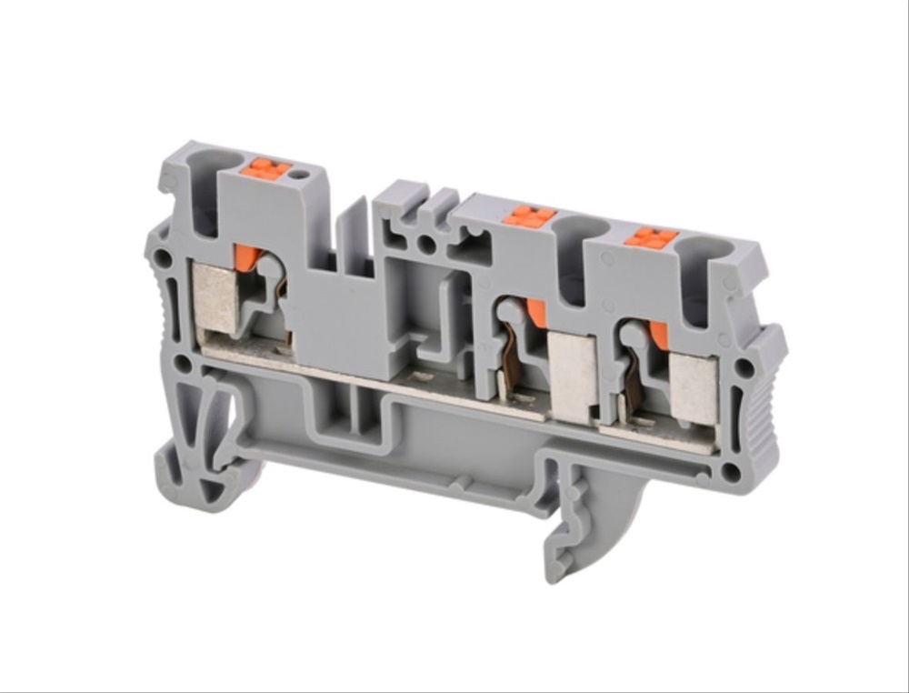 Morsetti componibili multiconduttore push-in per guida DIN, sezione 0,08-6 mm², tensione 1000 V, uso elettrico civile e industriale