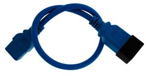 POWER CORD C19 / C20 0,5M BLUE