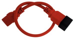 POWER CORD C19 / C20 0,5M RED
