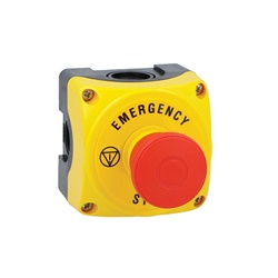 Pulsante emergenza 40mm push/pull 1NC comando sicurezza industriale
