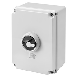 Interruttore sezionatore rotativo 125A 3P+N cassetta materiale isolante comando IP66/IP67/IP69 Serie 70 RT HP