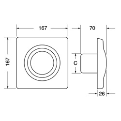 Aspiratore da parete 80mm compatto silenzioso per ventilazione e ricambio aria ambienti