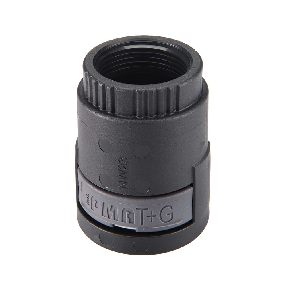 Fitting femmina PA6 M16x1,5 per tubi corrugati NW10 IP68 nero industriale