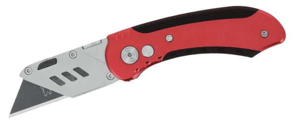 Cutter pieghevole ergonomico lama trapezoidale sostituibile per lavori elettrici precisione e comfort