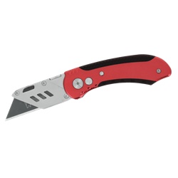 Cutter pieghevole ergonomico lama trapezoidale sostituibile per lavori elettrici precisione e comfort