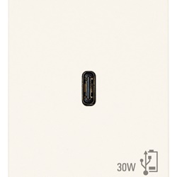 Alimentatore USB C 30W Power Delivery bianco per notebook tablet smartphone