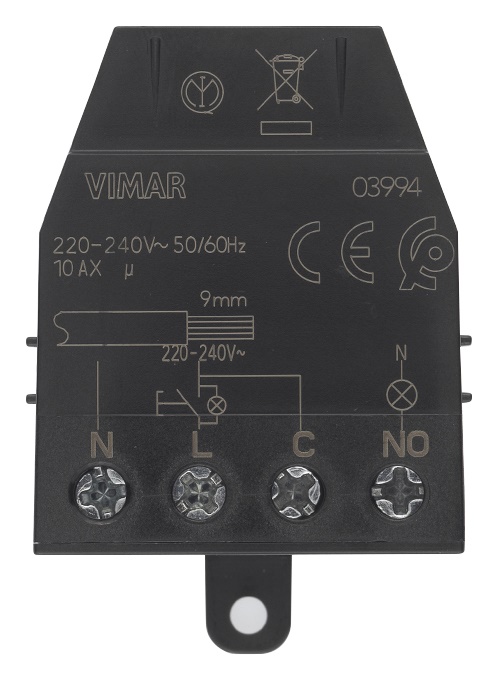 Modulo relè magnetico Quid 10 AX 220-240 V ON/OFF installazione incasso retrofit