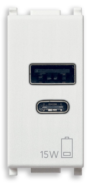 ALIMENTATORE USB A+C 15W 5V 1M BIAN