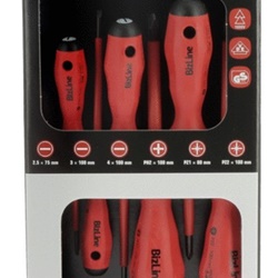Set 6 cacciaviti isolati VDE ergonomici per lavori elettrici fino 1000 V, materiali alta qualità, uso professionale