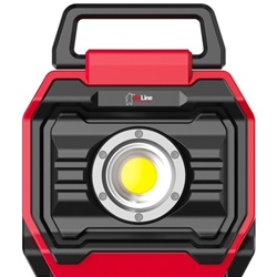 Faretto LED 50W 5000 lumen multibatteria 18V per uso interno ed esterno