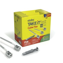 Fascette fissatubi nylon grigio RAL 7035 con tasselli TX6 kit 100 pezzi per tubi rigidi plastica e metallo