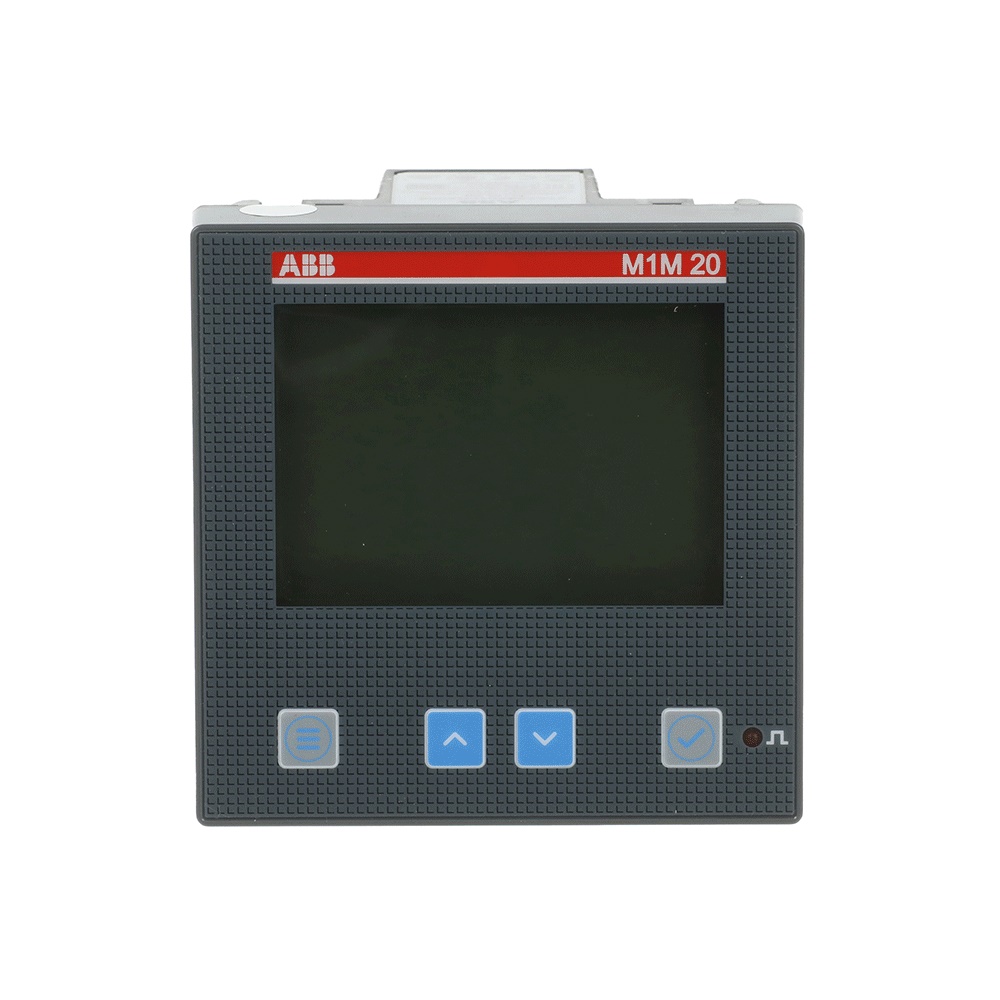 Power meter M1M 20 con alimentazione ausiliaria 100-230 V AC/DC e display LCD per monitoraggio elettrico preciso