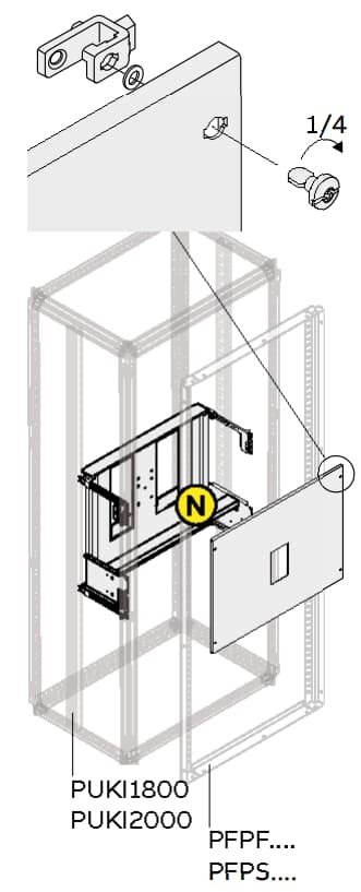 KIT distribuzione elettrica XT7 3-4 poli orizzontale 500x600 mm per impianti industriali e civili