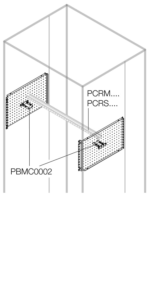 Modulo con terminali laterali 2 moduli altezza 250mm per quadri elettrici compatti