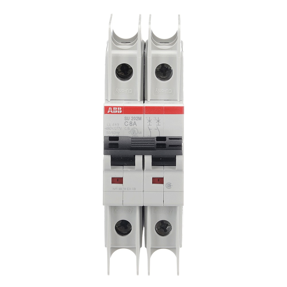 Interruttore automatico Miniature Circuit Breaker SU202M 2P 8A C 10kA per impianti residenziali e commerciali