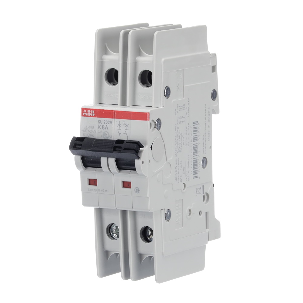 Interruttore automatico SU202M 2 poli 8A K 10kA UL489 per protezione elettrica residenziale e commerciale