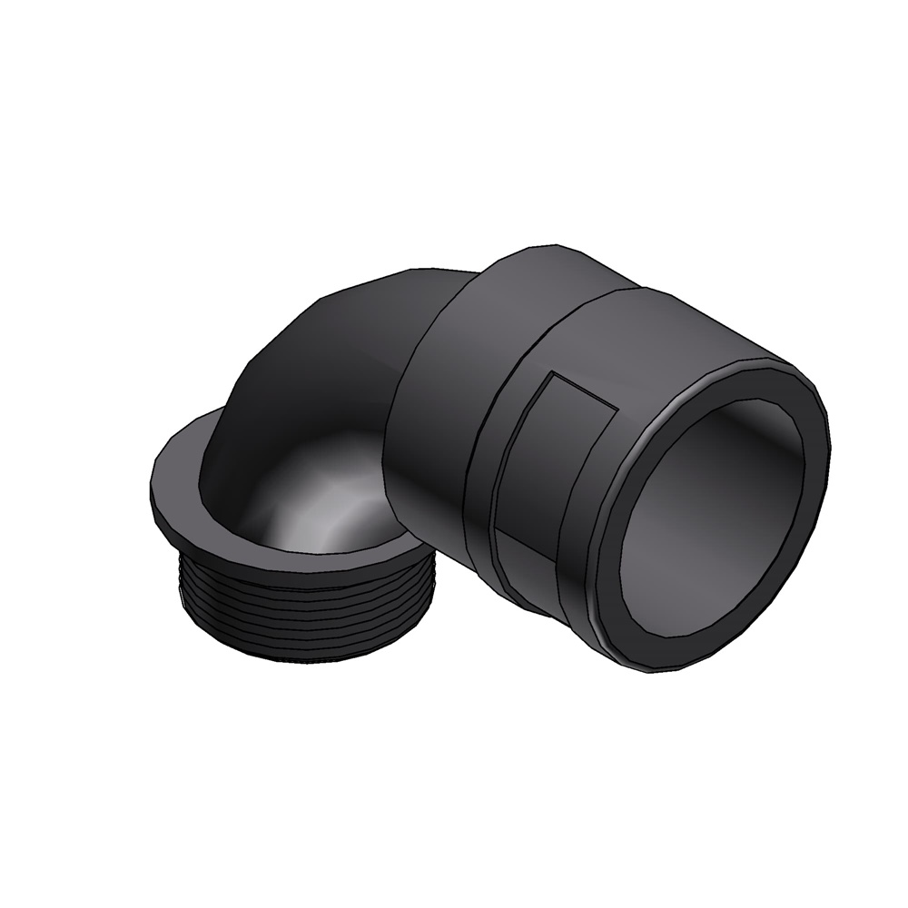 Raccordo curvo 90° poliamide PA6 filettatura M50 protezione IP66 per tubi corrugati NW48