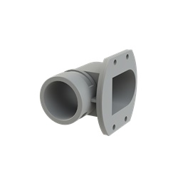 Raccordo flangia 90° DN36 PG36PA6 poliamide per impianti elettrici IP66 grigio