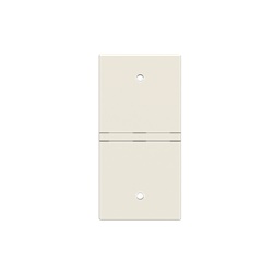 Cover elettrica bianca senza simbolo 1 modulo per sensori e attuatori KNX, uso impiantistica elettrica professionale