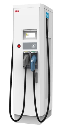 Stazione ricarica veicoli elettrici Terra 54HV 50 kW DC CCS2 CHAdeMO display touch 7 RFID 3G/4G