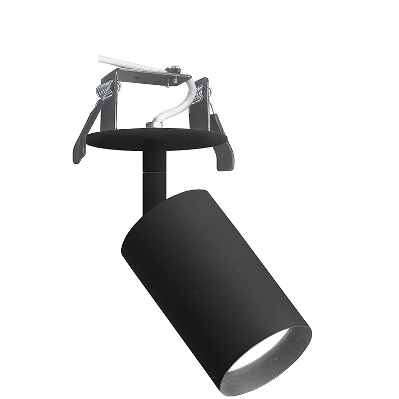 APPARECCHIO A INCASSO GU10 NERO