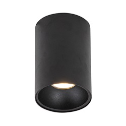 FARO DA PLAFONE NERO GU10